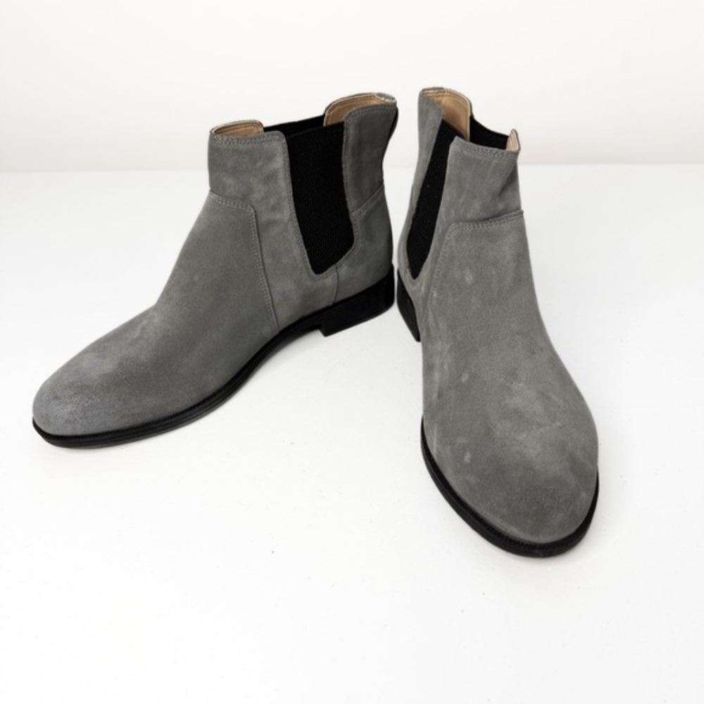 PRICE DROP Vionic Alana Gray Stretch Gore Water Repellent Suede Chelsea Boots 11 - Picture 2 of 12
